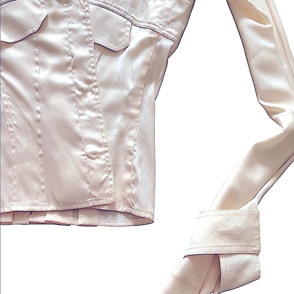Rare! Gucci tom ford ss04 runway corset ribbon silk blouse - Picture 7 of 10
